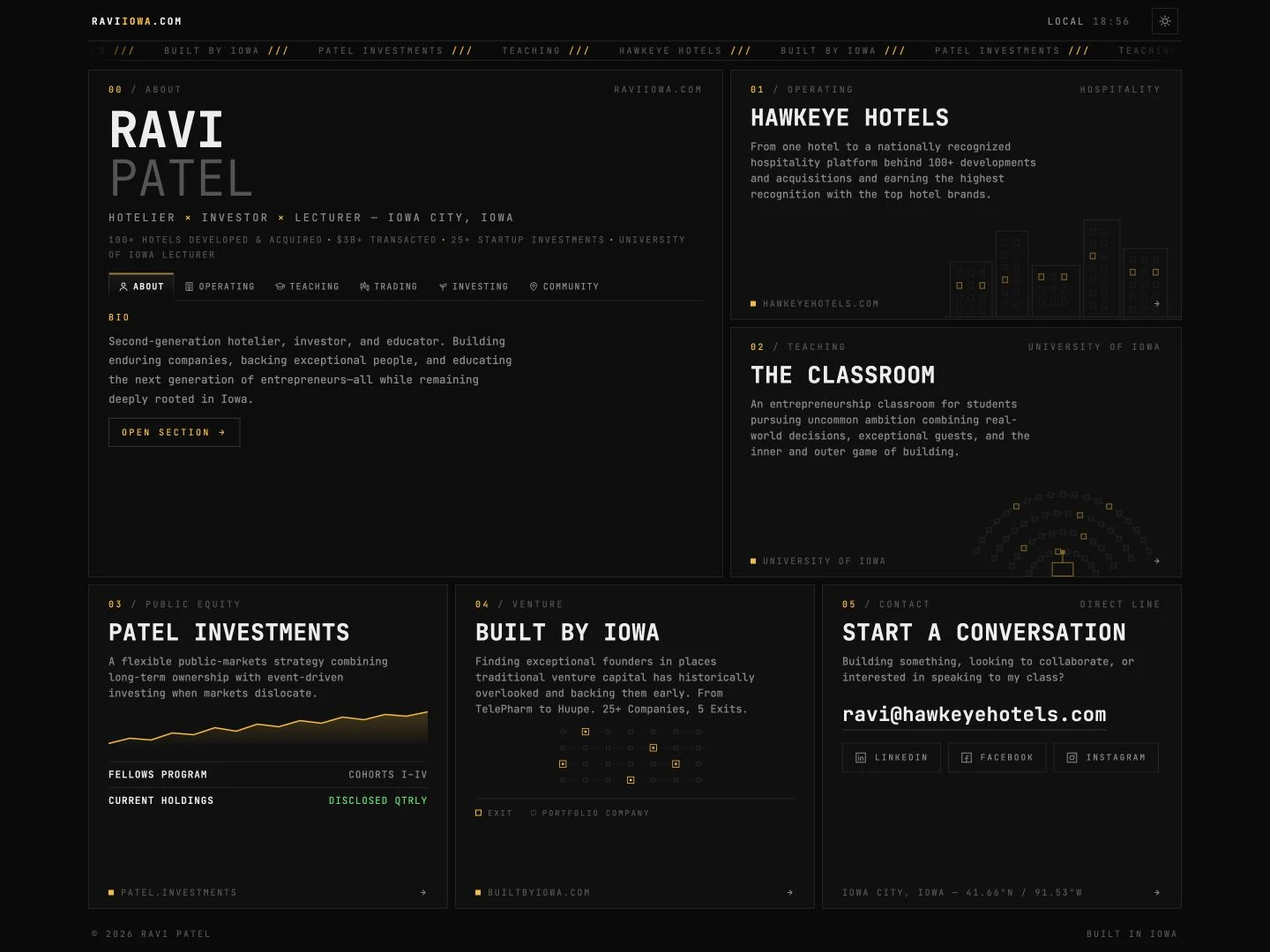 Ravi Patel — Personal Site — Client work